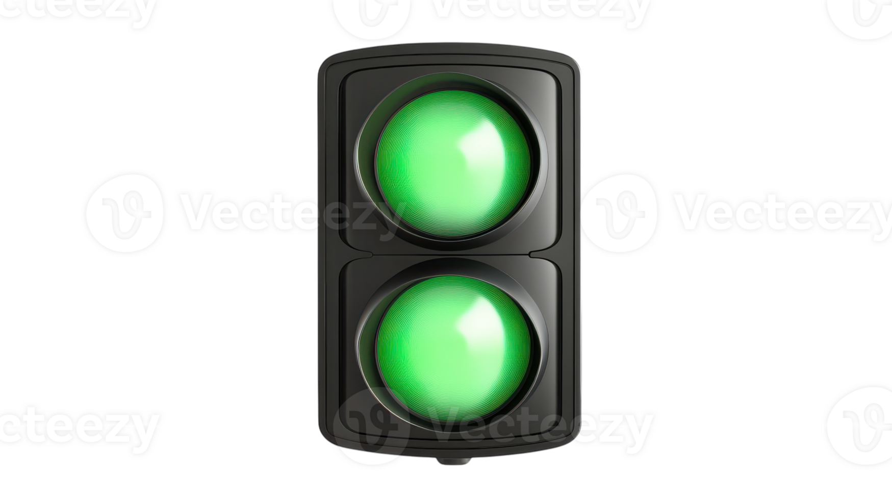 A green traffic light with two green lights png