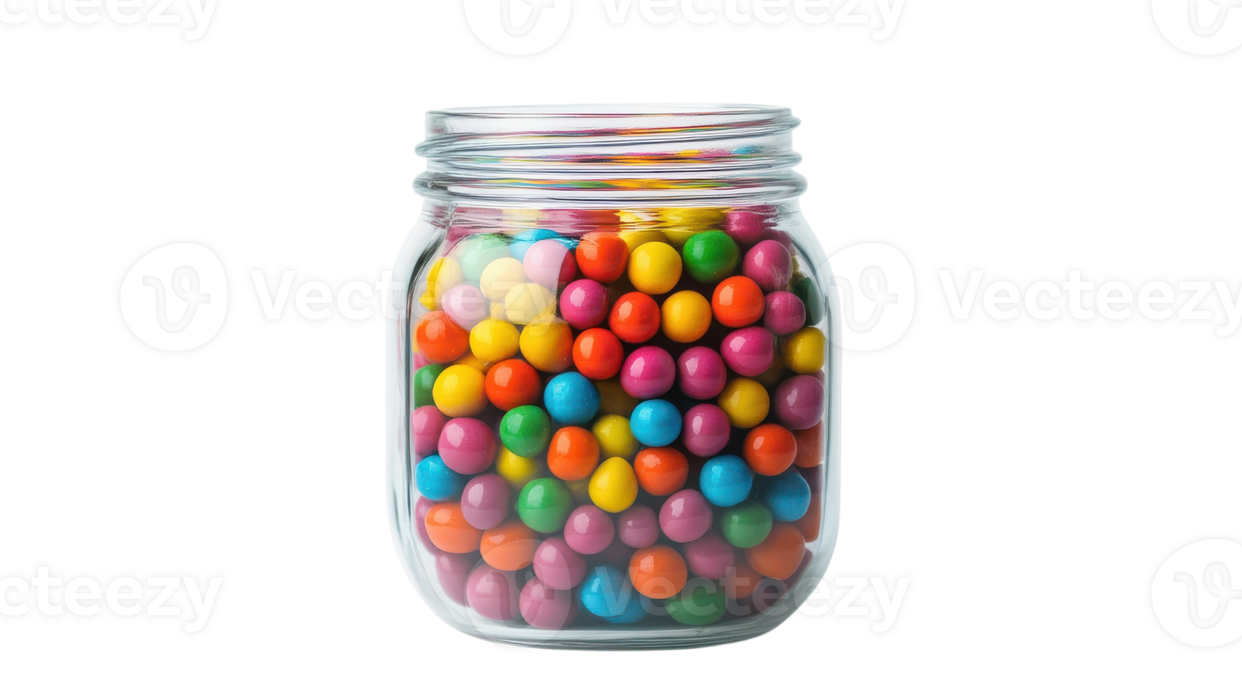 A jar filled with colorful candy png