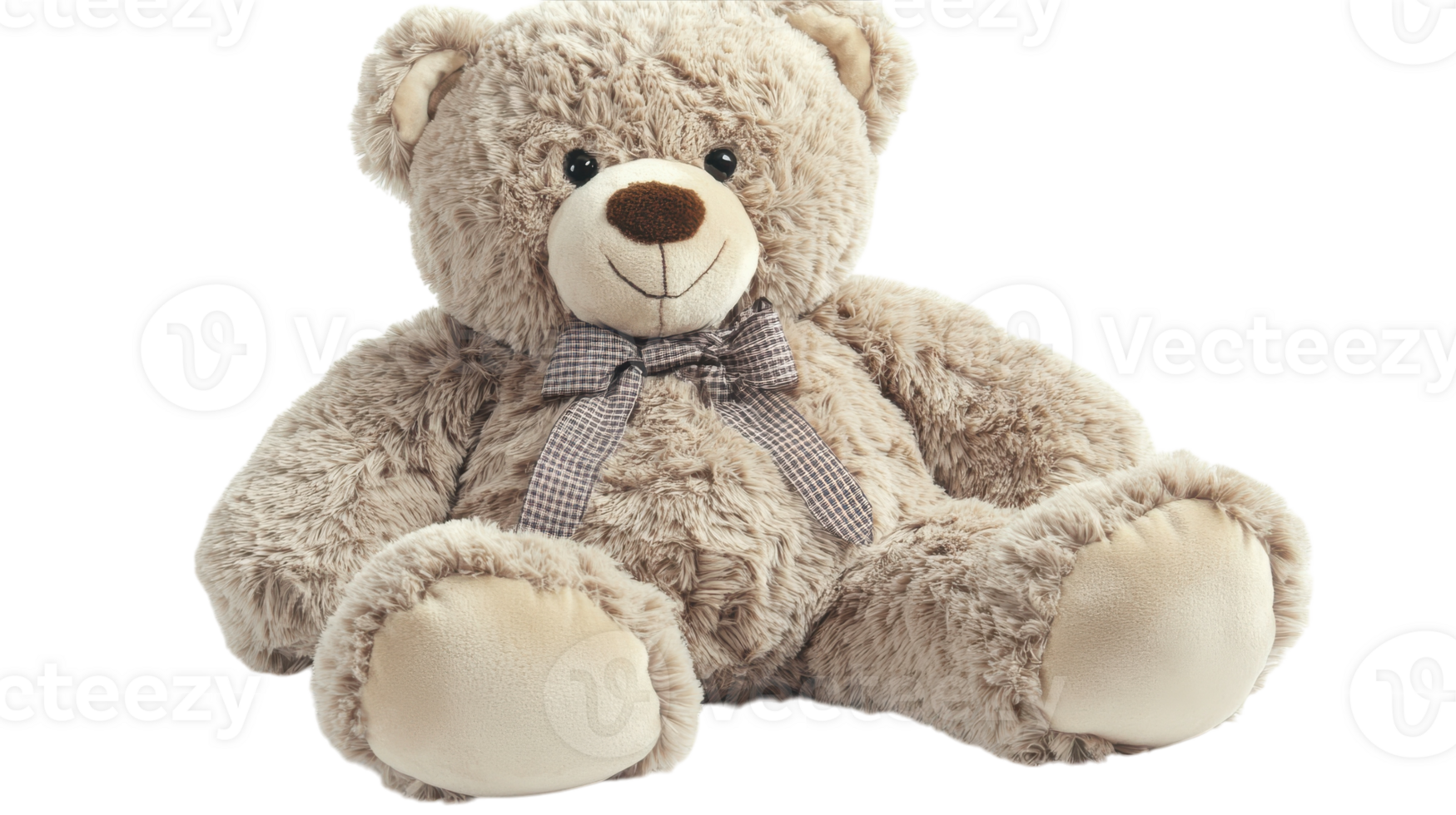 A teddy bear with a bow tie sitting on a black background png