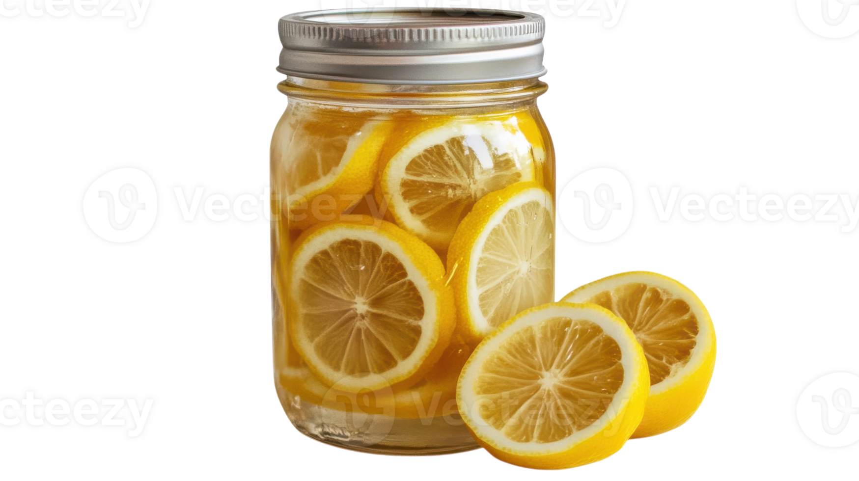 A jar filled with lemon slices png