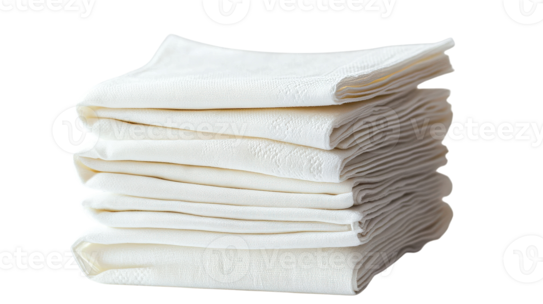 A stack of white towels on a black background png
