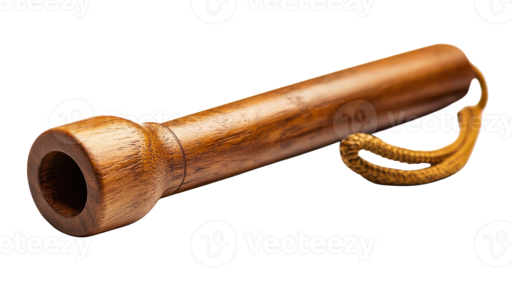 A wooden whistle with a rope attached to it png