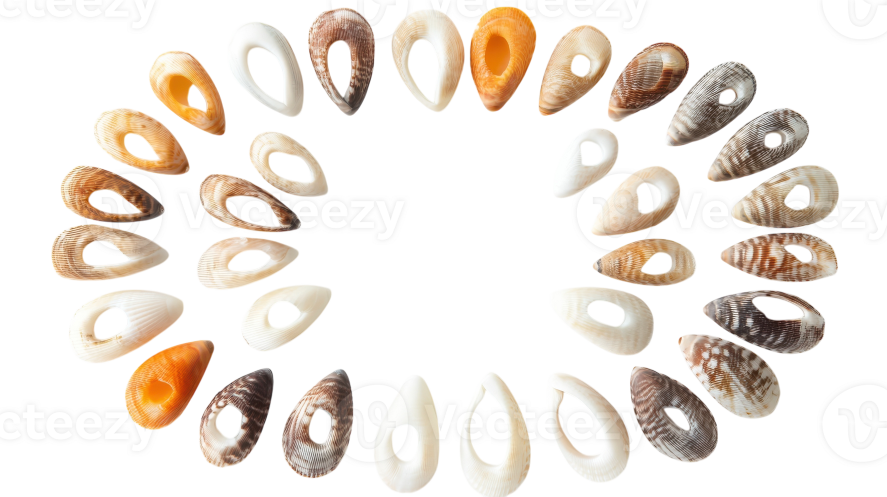 A circle of shells arranged in a circle png