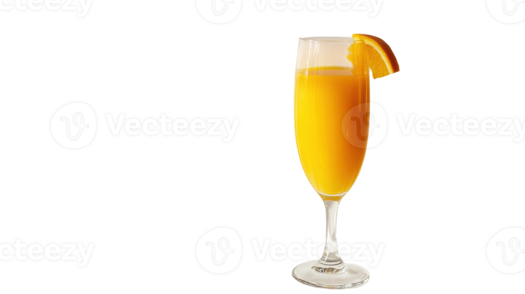 Orange juice cocktail in a glass with a slice of orange png
