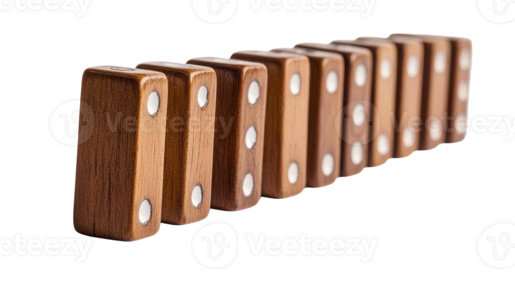 A group of wooden dominoes on a black background png