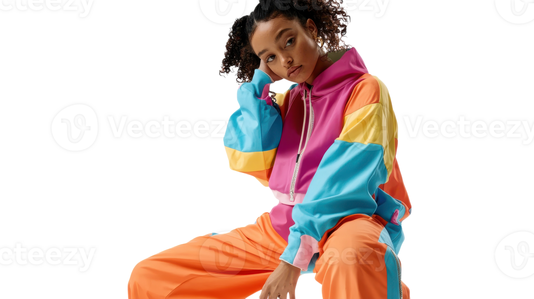 Dynamic and Stylish Color Blocked Tracksuit for Youthful Fashion Enthusiasts and Fitness Lovers Showcasing Vibrant Style and Comfort in Any Active Setting. png