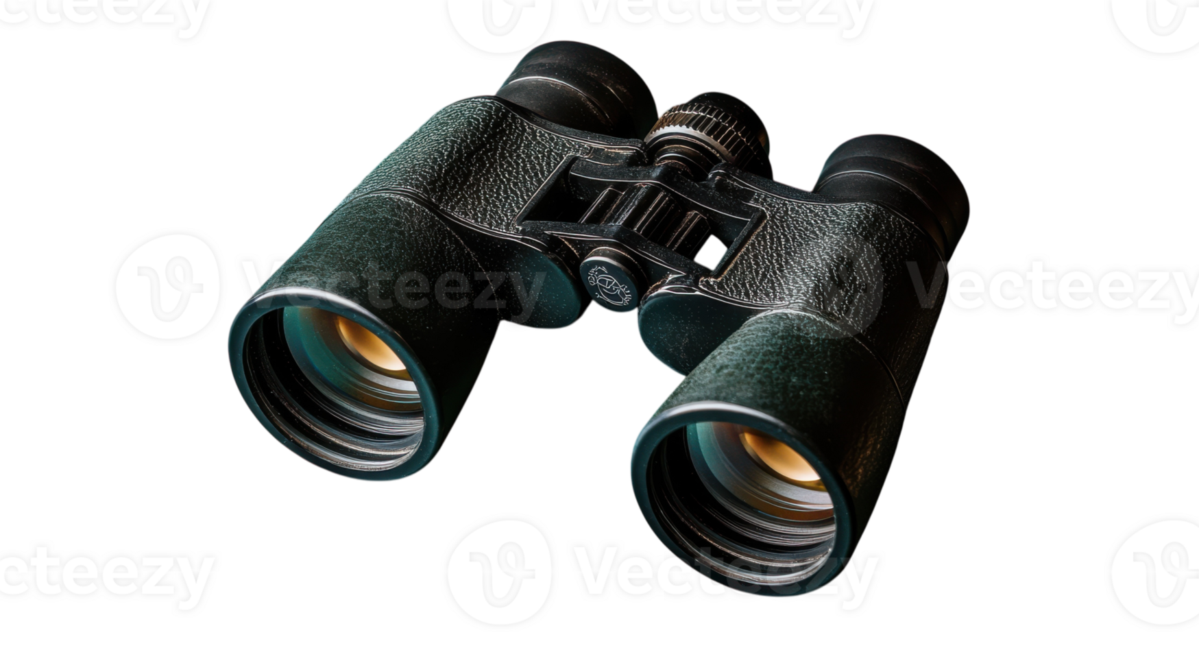 A Pair of Binoculars on a Solid Dark Green Background Ideal for Outdoor and Adventure Themes, Showcasing Precision and Functionality. png