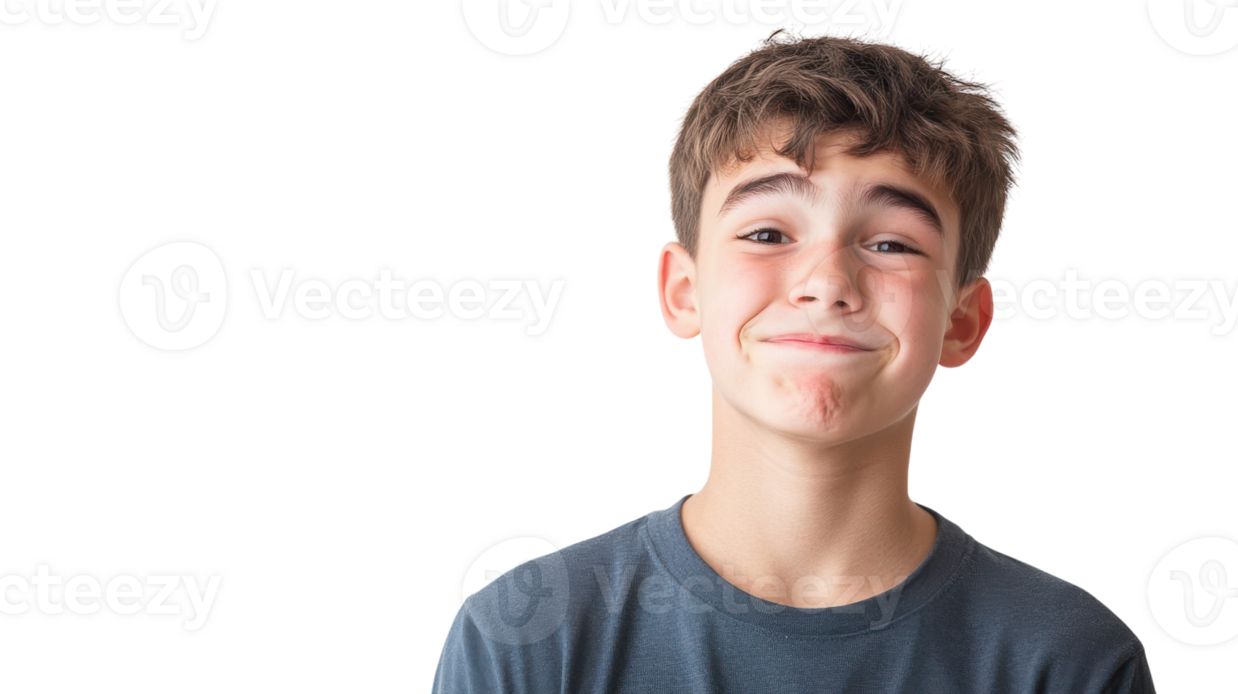 A Teenage Boy Experiencing Embarrassment with a Blushing Expression Ideal for Illustrating Youthful Emotions in Educational or Creative Materials. png