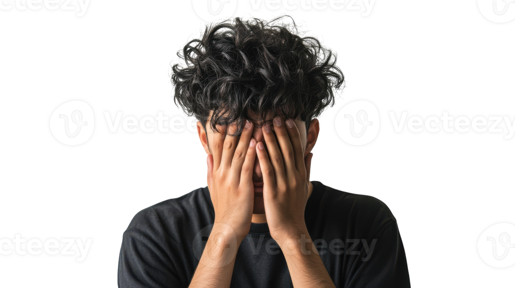 Embarrassed Teenage Boy Experiencing Awkward Moments, Perfect for Mental Health Awareness Campaigns and Youth-Oriented Content. png