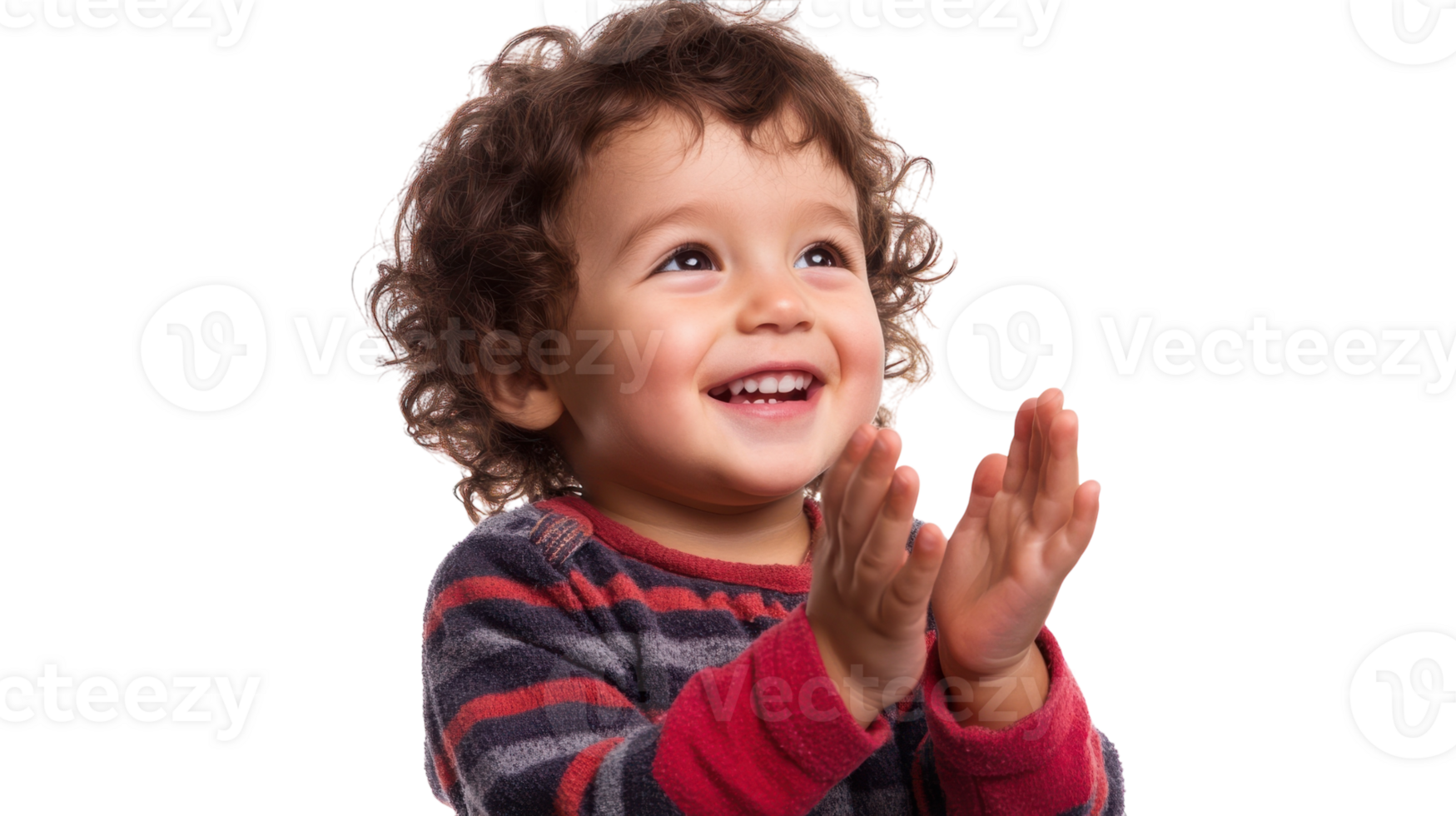 Joyful Toddler Clapping Hands in Excitement - Perfect for Capturing the Innocence of Childhood Play and Happiness. png