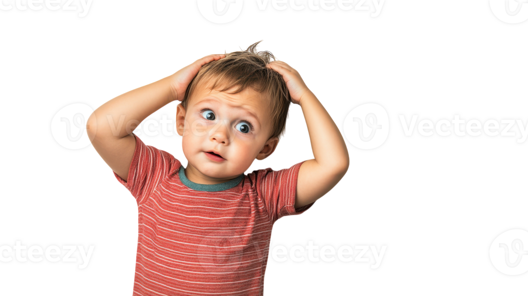 A Captivating Image of a Toddler Expressing Confusion by Tilting Their Head, Perfect for Parenting Articles and Children's Education Materials. png