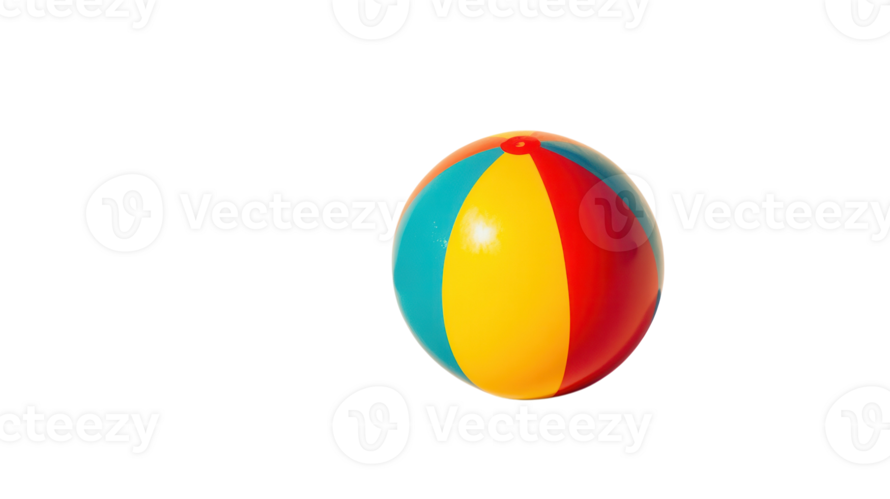 A Vibrant Beach Ball on a White Background Perfect for Summer Promotional Materials and Fun Designs. png