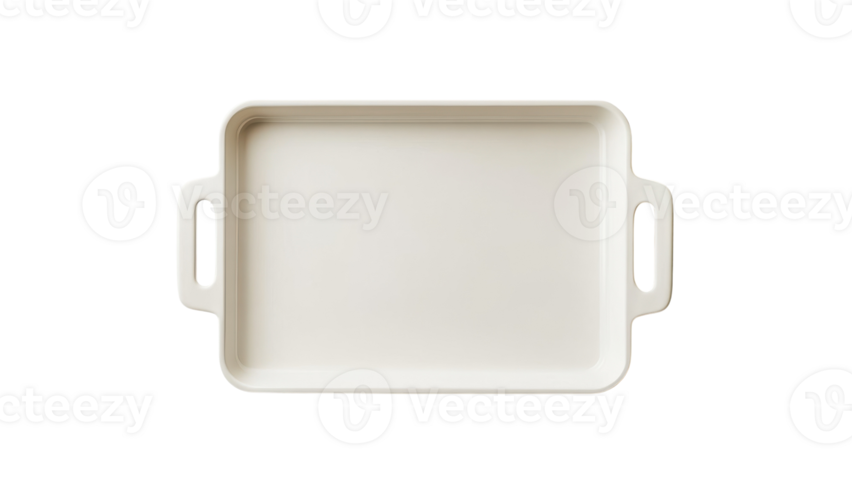 Elegant White Serving Tray Perfect for Hosting Gatherings or Daily Use on an Ivory White Background. png