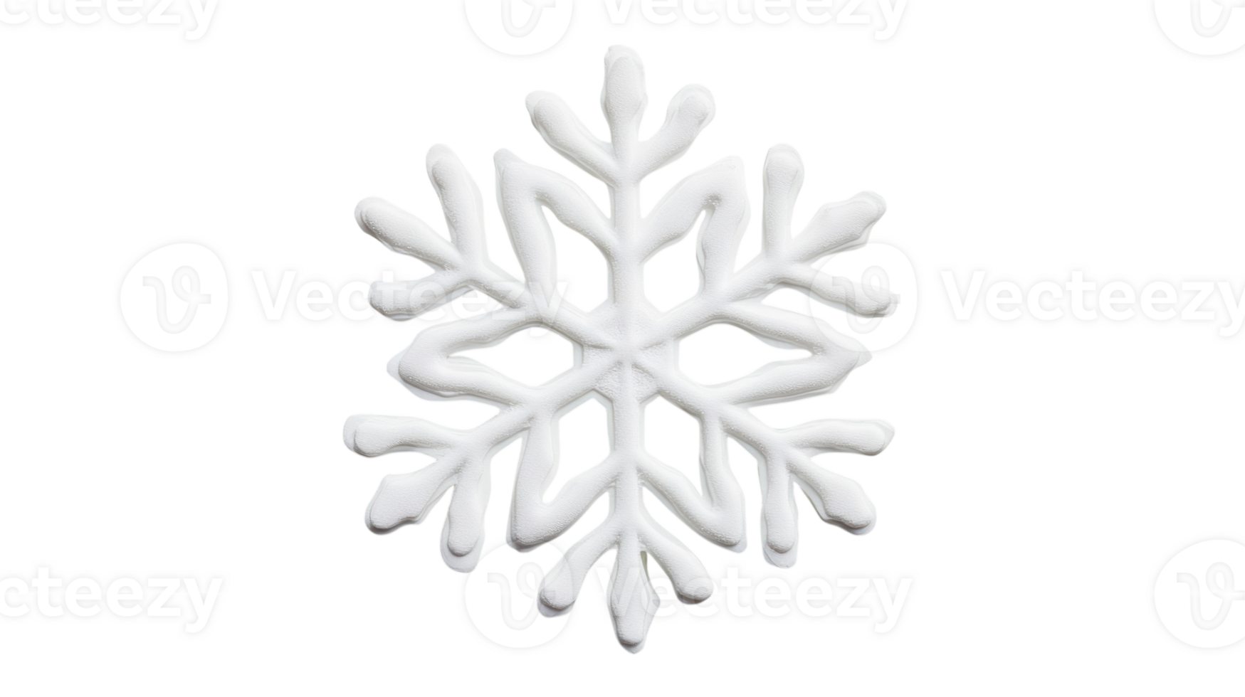 A Beautiful White Snowflake Captivatingly Resting on a Frosty White Background Perfect for Winter-Themed Designs and Seasonal Greetings. png