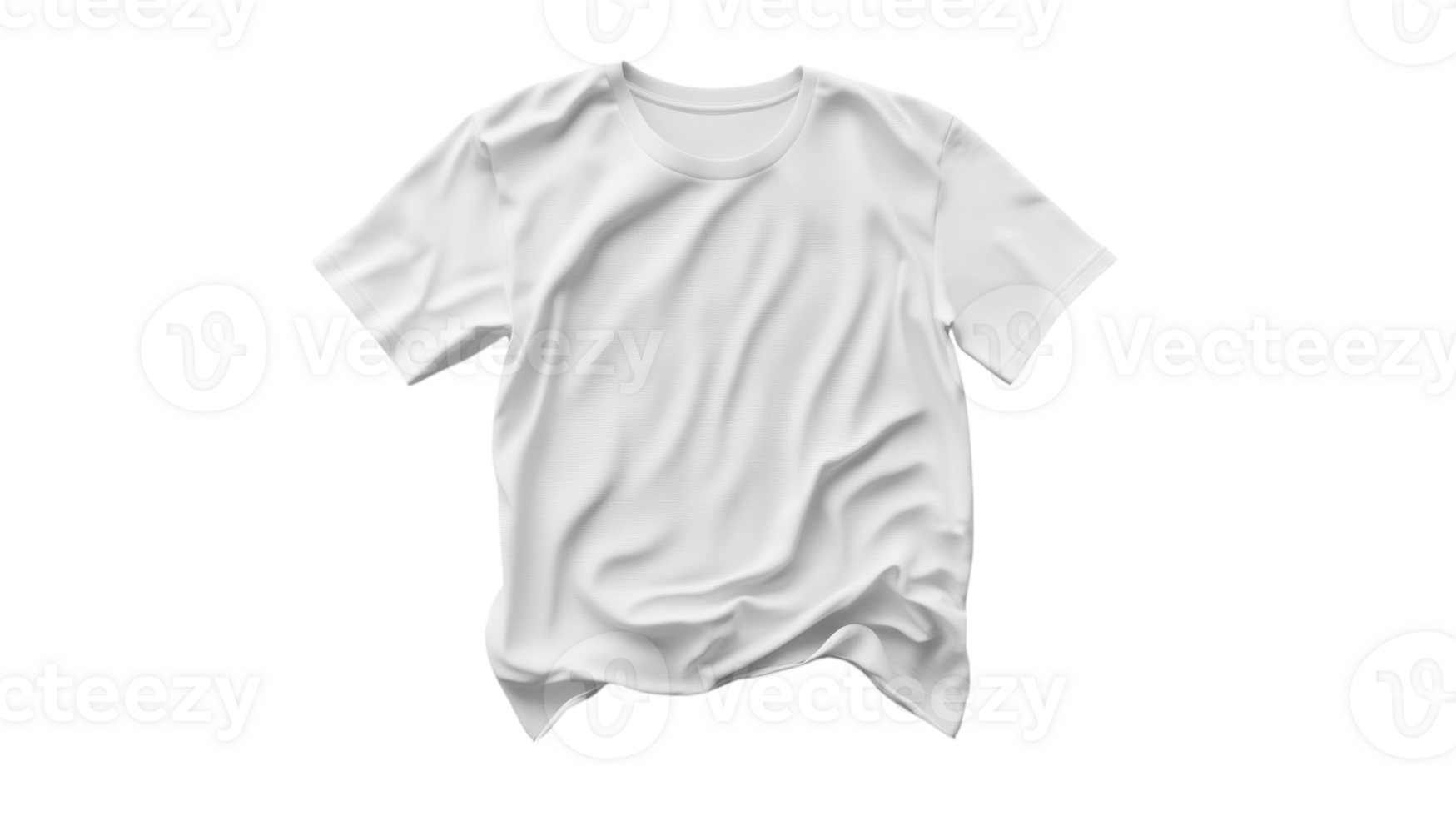 Minimalist Design Featuring a White T-Shirt on a Soft Milky White Background for Fashion and Apparel Promotions. png
