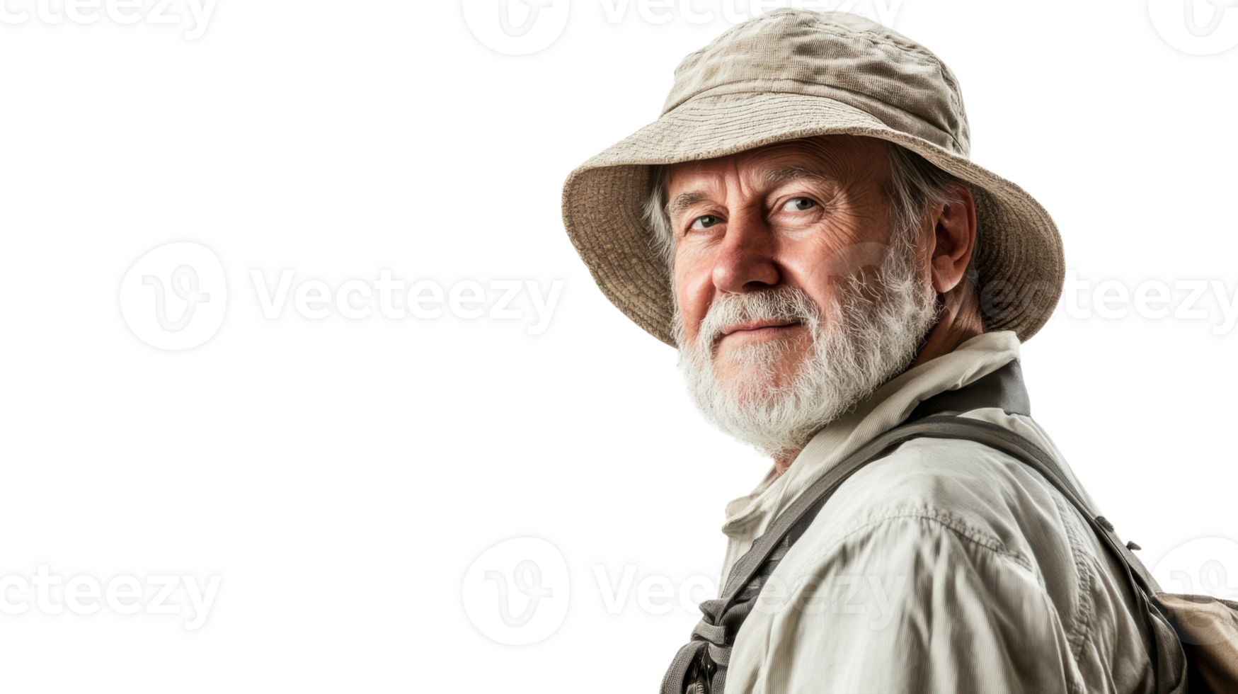 Portrait of an Elderly Fisherman Dressed in Traditional Outfit Representing the Sea Life and Rich Fishing Heritage. png