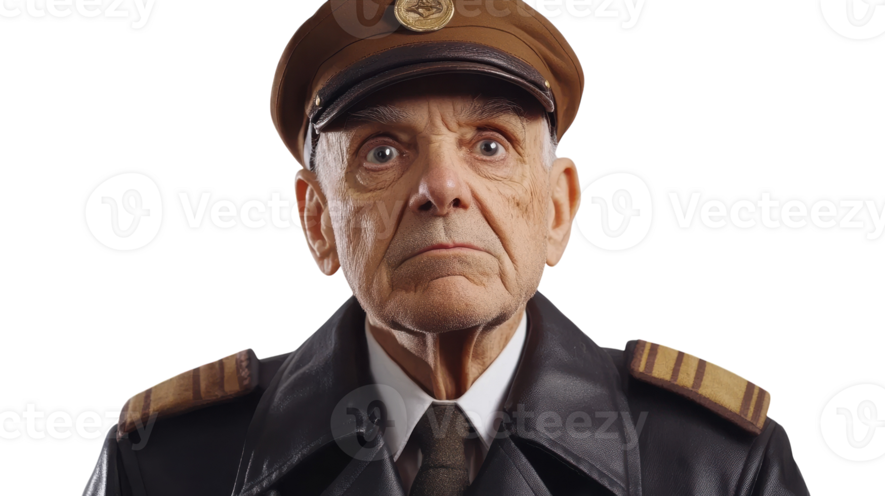 A Nostalgic Portrait of an Experienced Pilot in Uniform Capturing Aviation's Golden Era with a Classic Cap. png