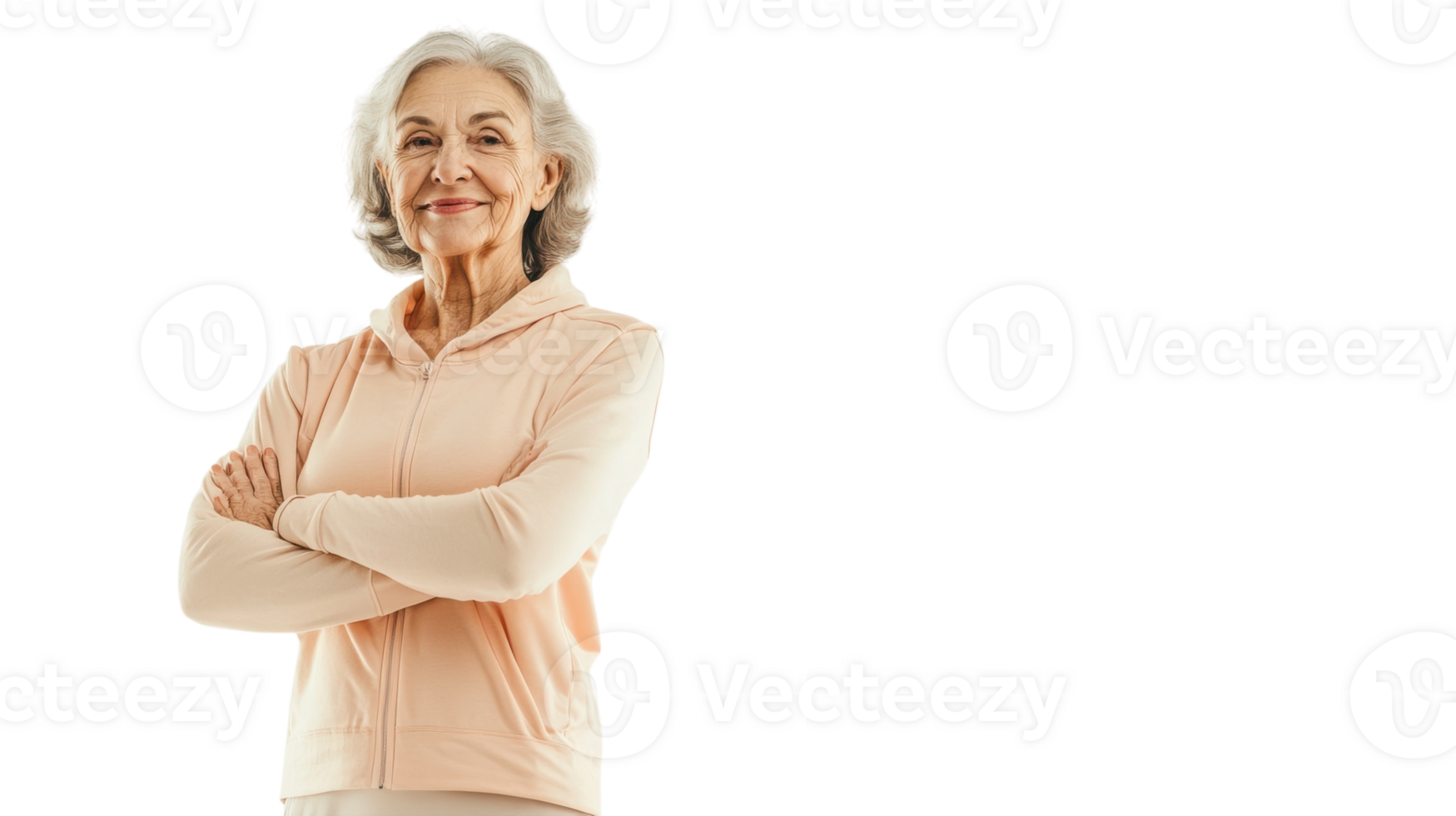 An Inspiring Image of an Older Woman Dressed as a Fitness Instructor, Showcasing Health and Vitality for Fitness Programs and Advertising Campaigns. png