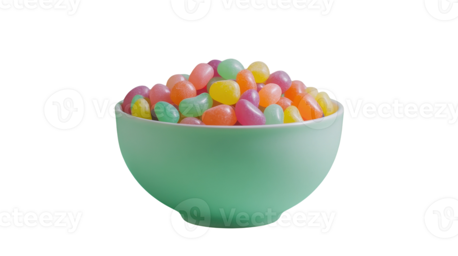 A Bowl of Colorful Jellybeans Perfect for Celebrations, Parties, or Sweet Treat Buffets to Delight All Ages. png