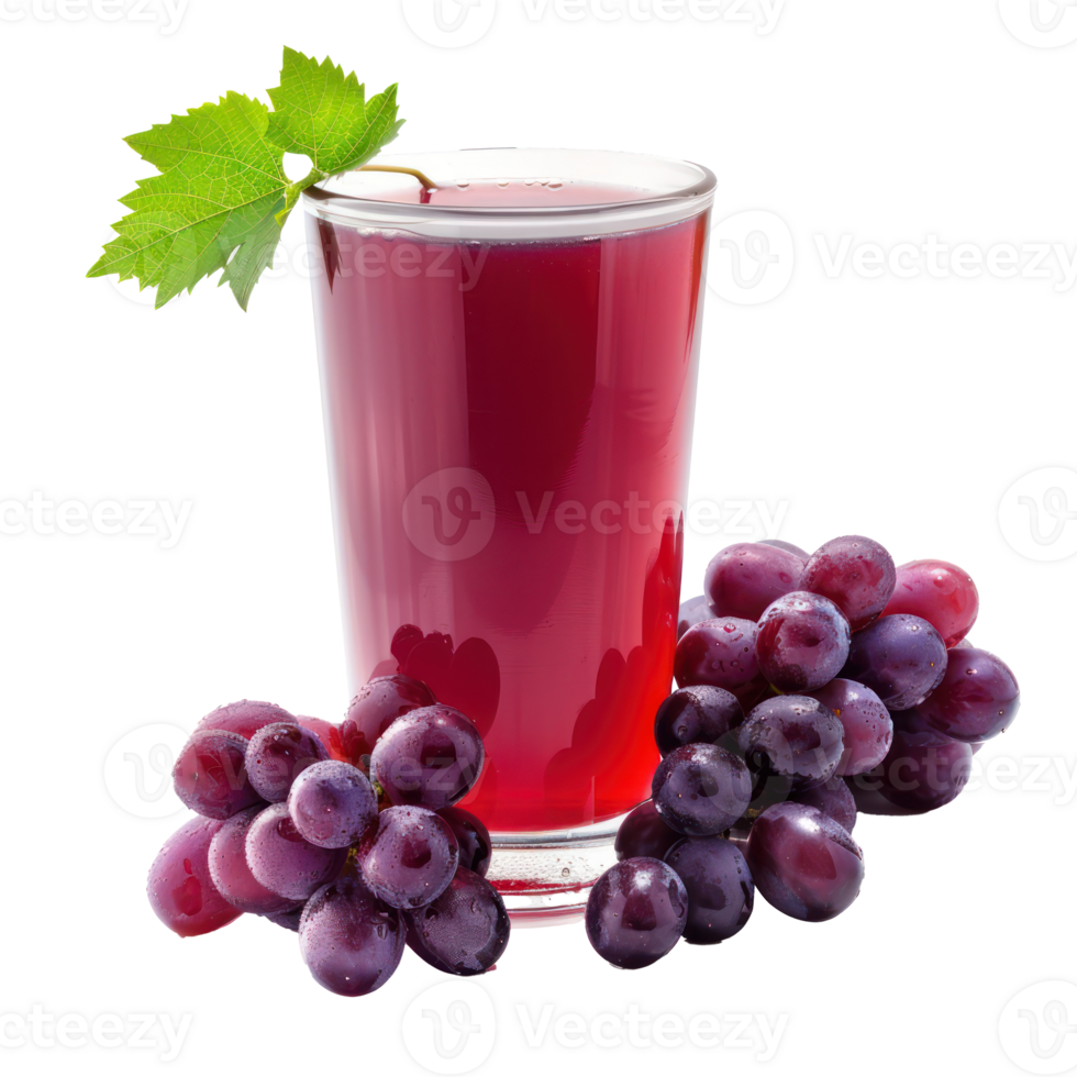 Red grapes juice isolate on transparency background png