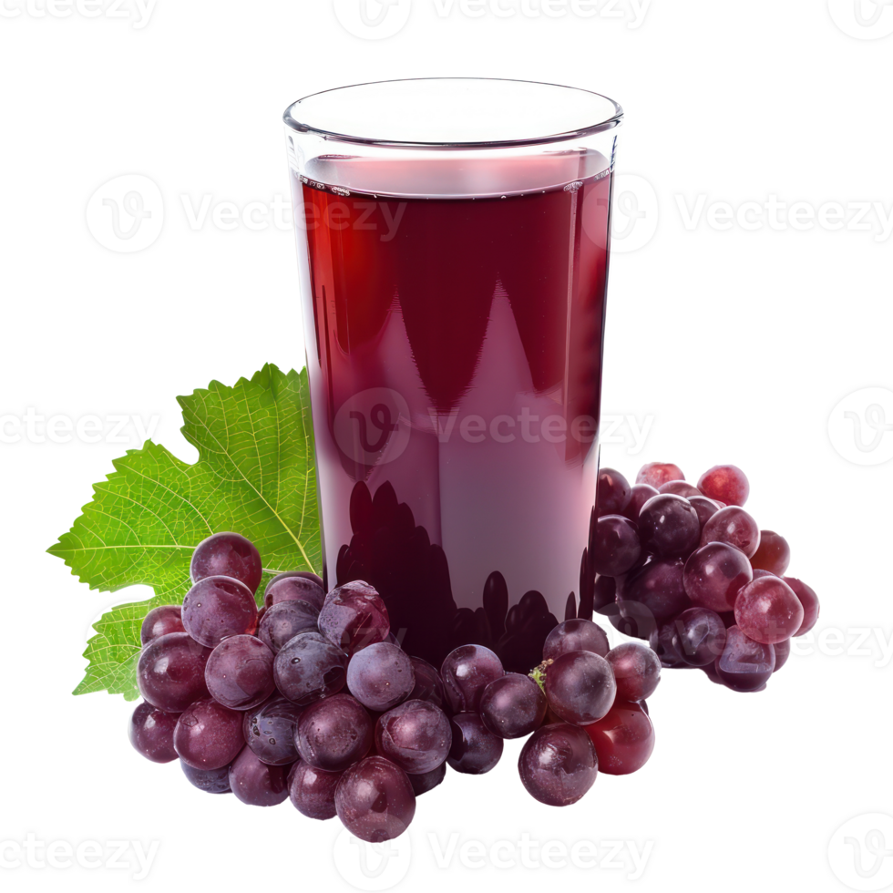 Red grapes juice isolate on transparency background png