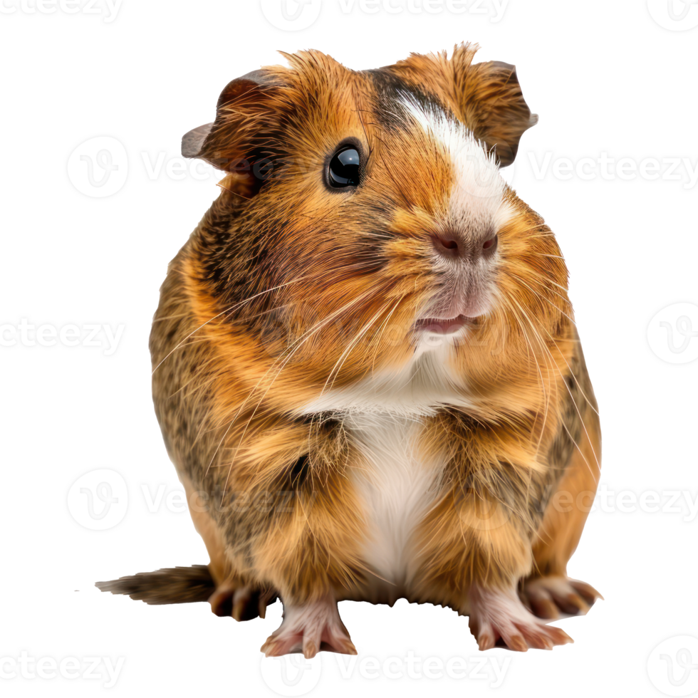 Guinea Pigs pet side view full body isolate on transparency background png