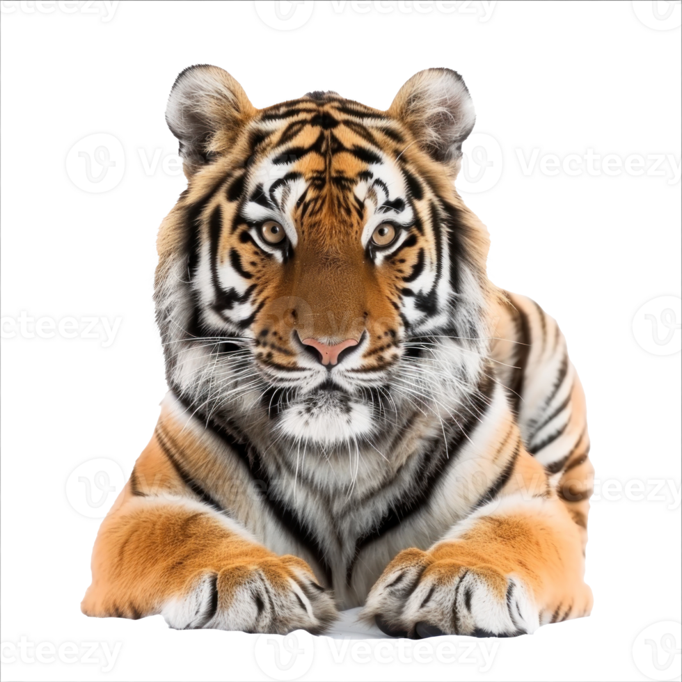 Royal tiger isolate on transparency background, png