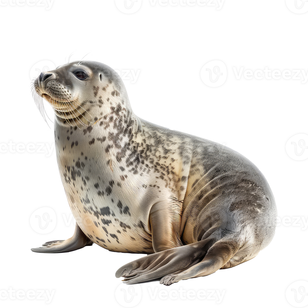 a seal sitting on a transparency background png