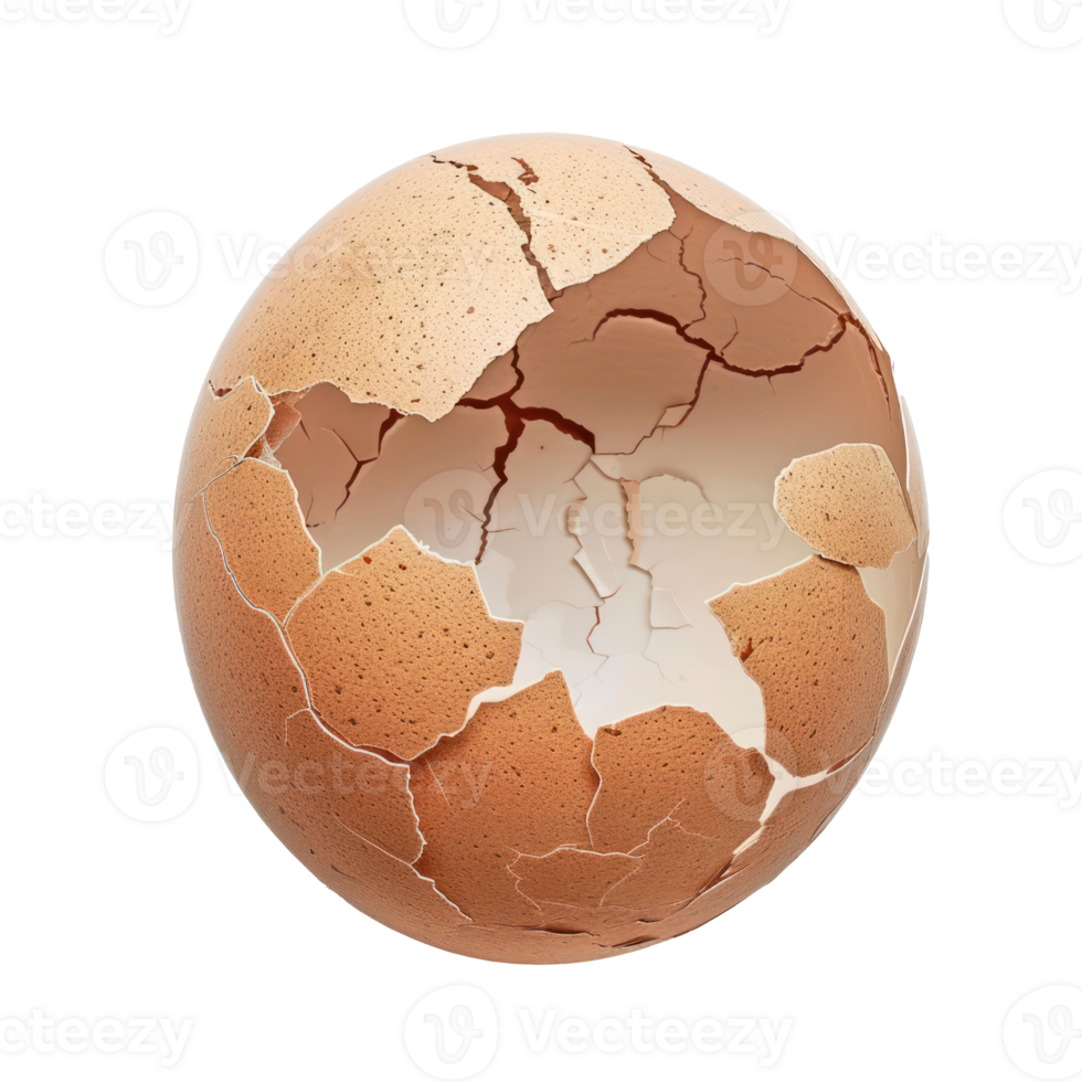 an egg cracked open on a tranparent background png