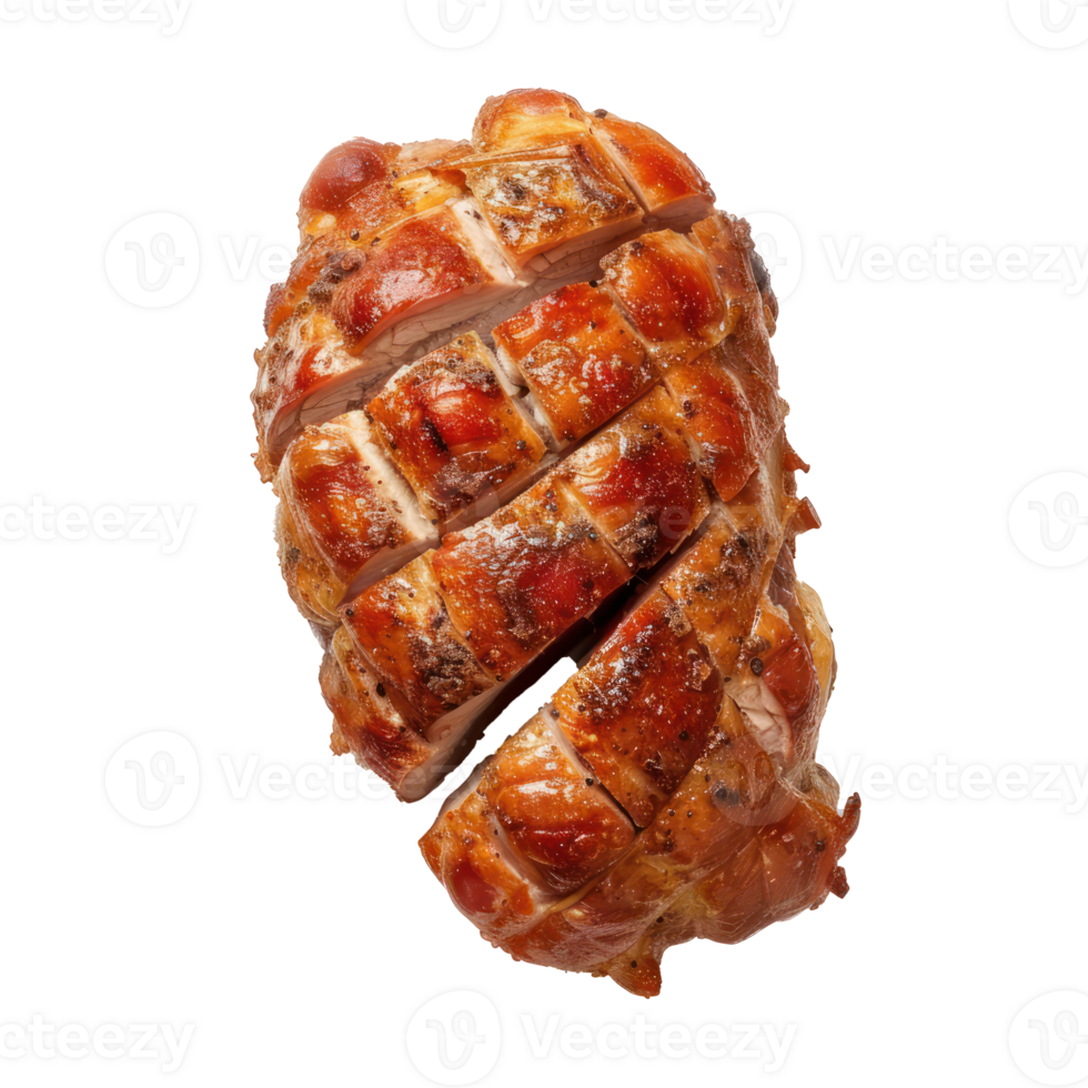 a sliced piece of meat on a transparency background png