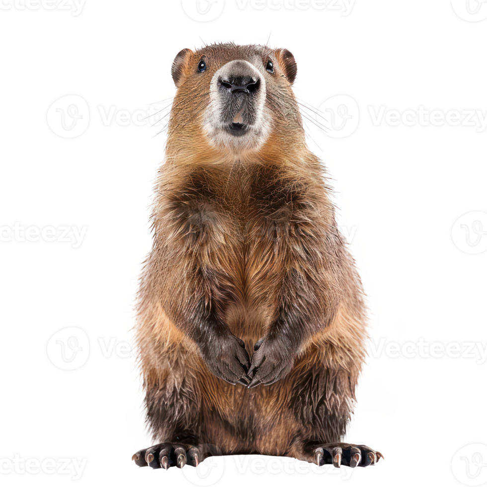 a groundhog standing up on its hind legs png