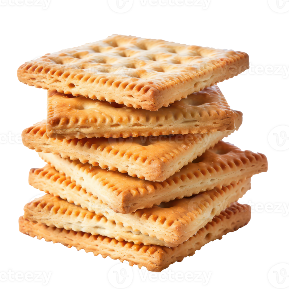 a stack of crackers on a transparency background png