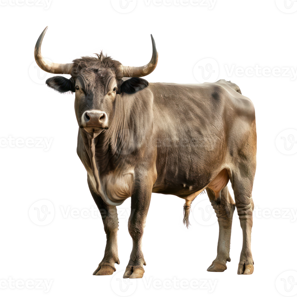 a bull is standing on a transparency background png