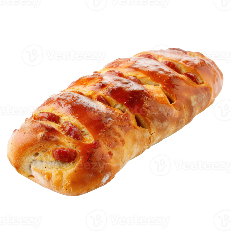 a bread with cheese isolate on transparency background png