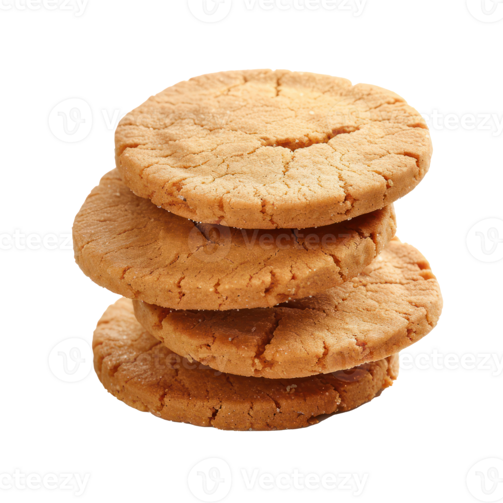 a stack of peanut butter cookies on a transparency background png