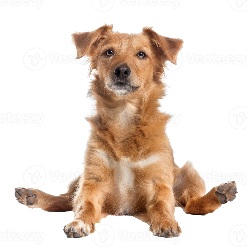 dog doing yoga isolate on white background png