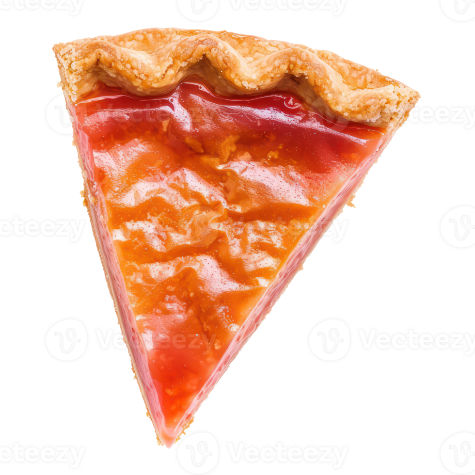 a slice of strawberry pie on a transparent background png