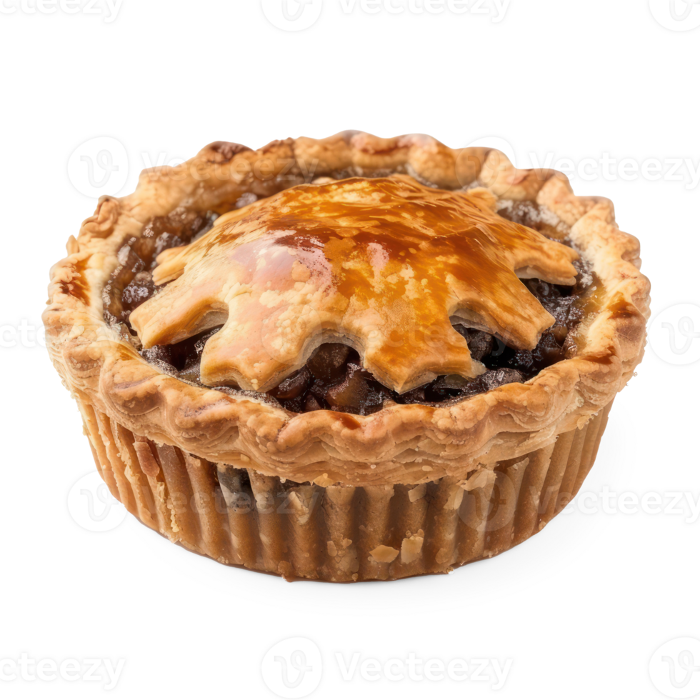 a pie with a topping isolate on transparent background png