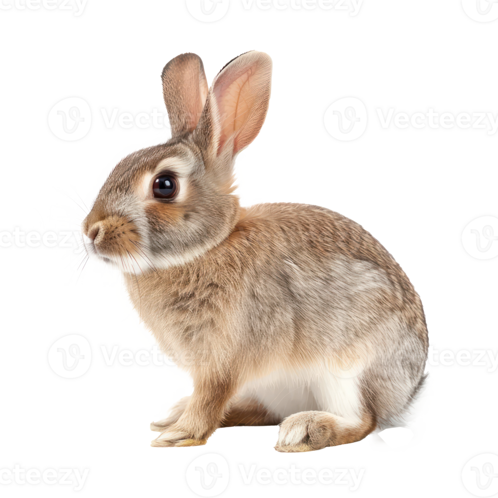 a rabbit is sitting on a transparent background png