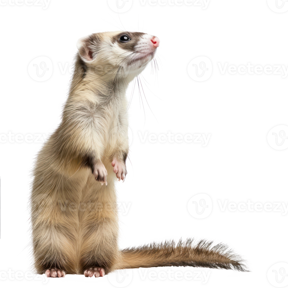 Ferrets pet side view full body isolate on white background png