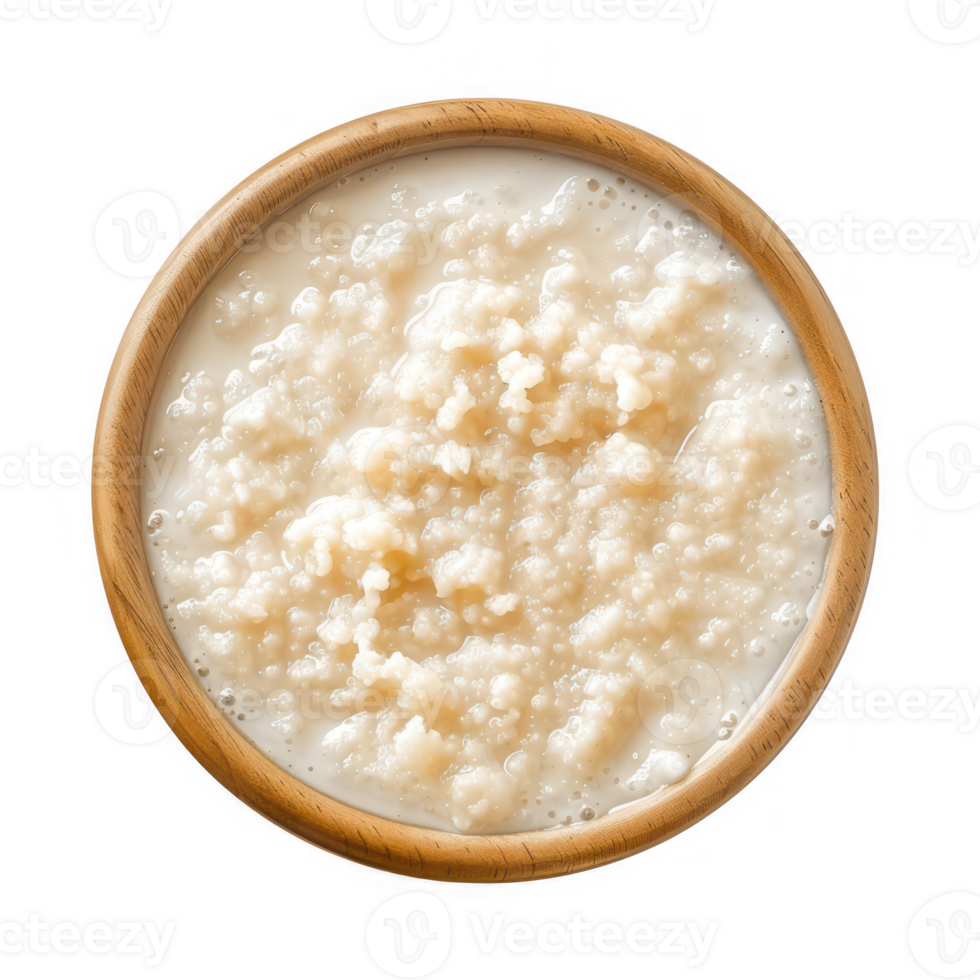 rice pudding in a bowl on a transparent background png