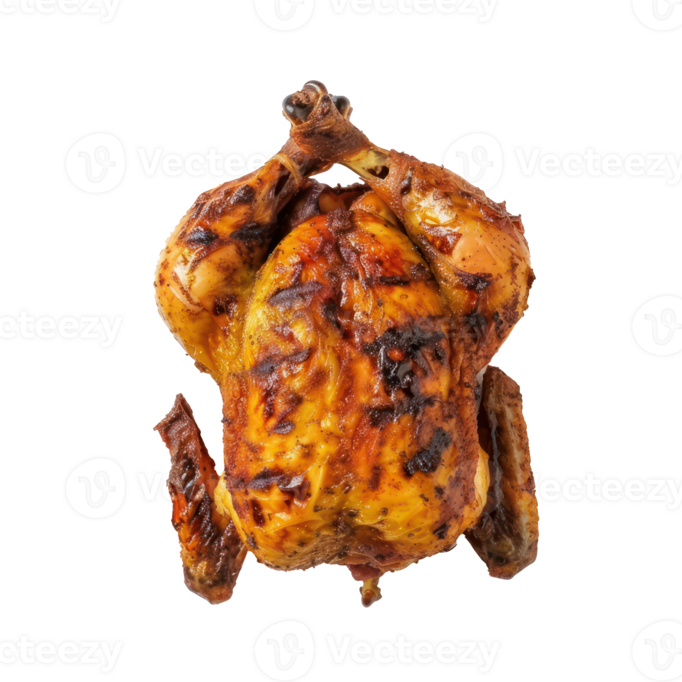 a chicken on a grill on a transparent background png