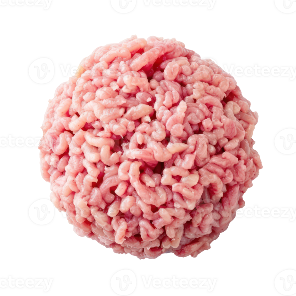 raw meat ball on transparent background png