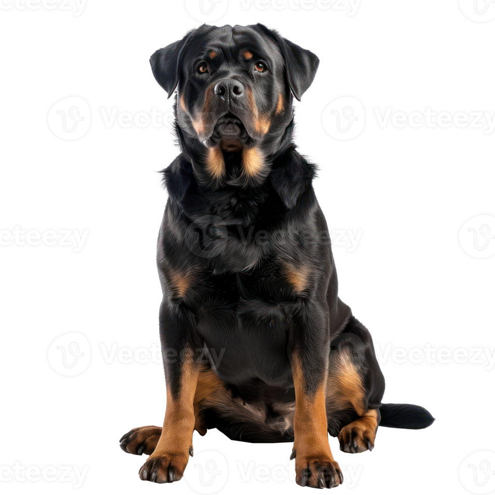 Rottweilers front view full body isolate on white background png