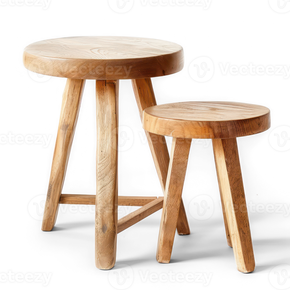 modern Side tables front view full length isolate on white background, png