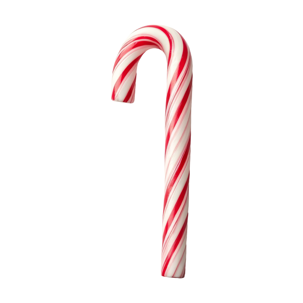 Festive candy canes isolated on white background sweet treats holiday decor front view joyful concept png