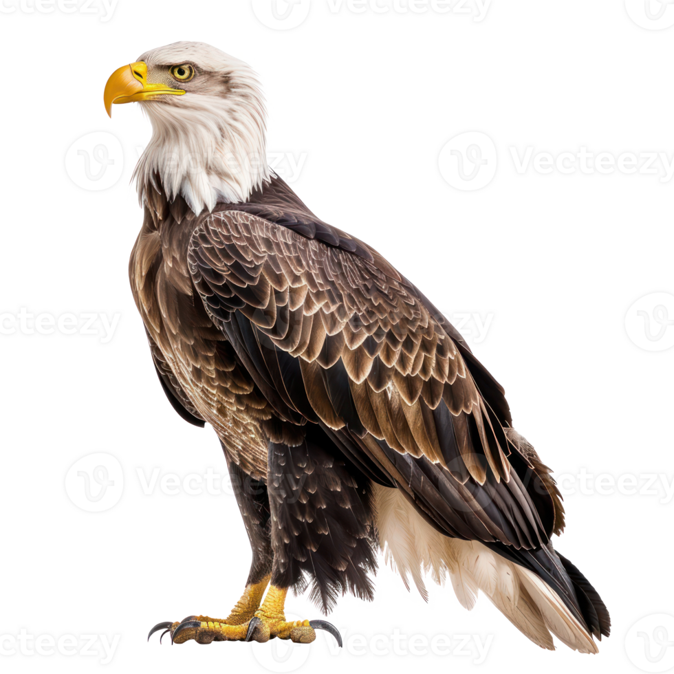 bald eagle standing on transparency background png