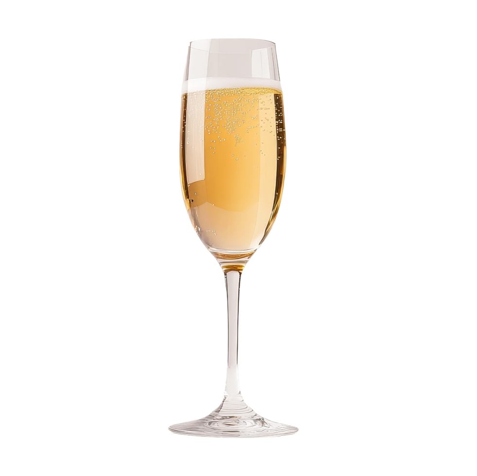Midnight champagne toast isolated on white background beverage elegant setting close-up celebration png