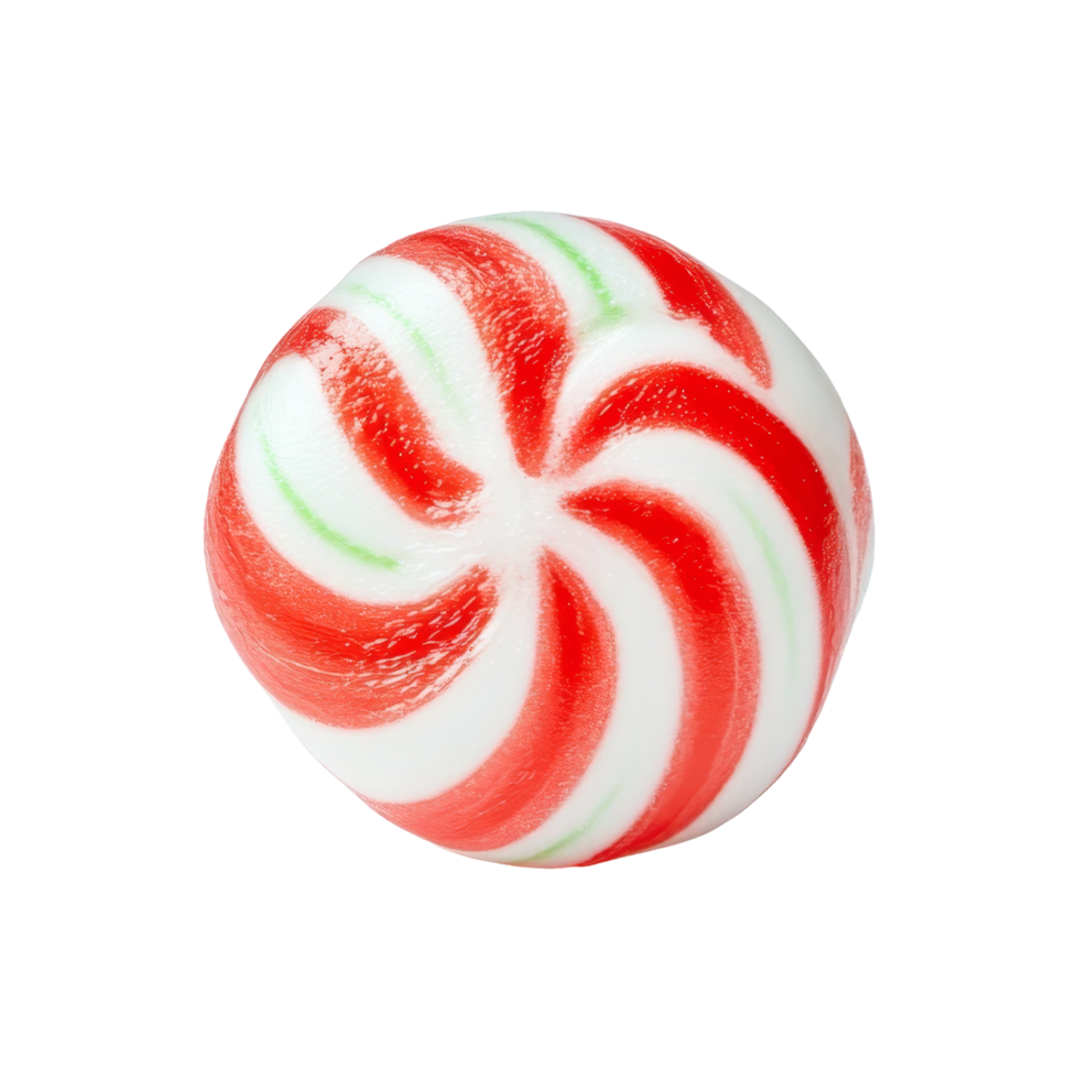 Peppermint candy isolated on a white background food photography minimalist style front view png