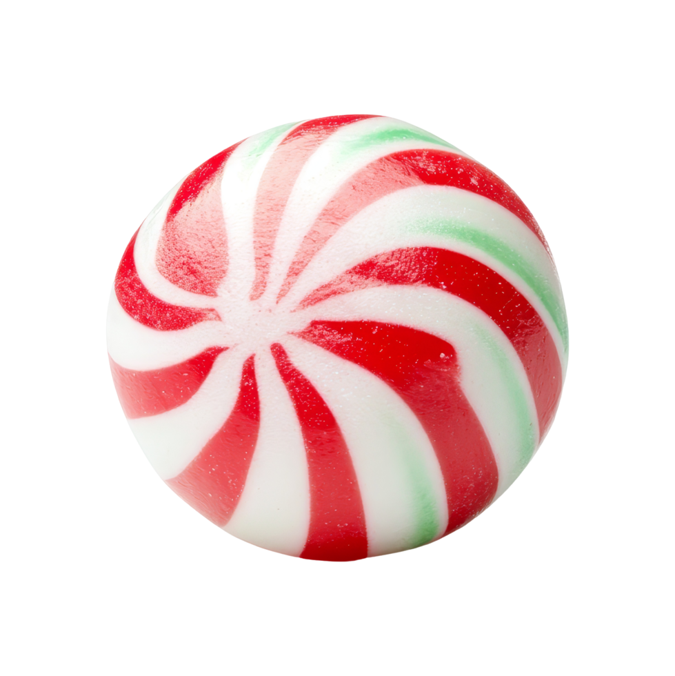 Colorful peppermint candy isolated on white background front view food art minimalist style png